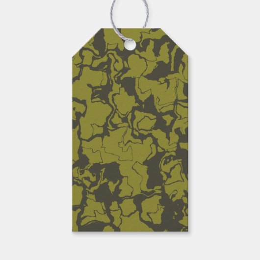 Grijs en groene abstract cadeaulabel (Voorkant)