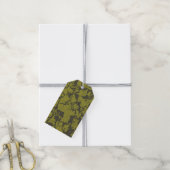 Grijs en groene abstract cadeaulabel (Met Touw)