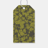 Grijs en groene abstract cadeaulabel (Achterkant)