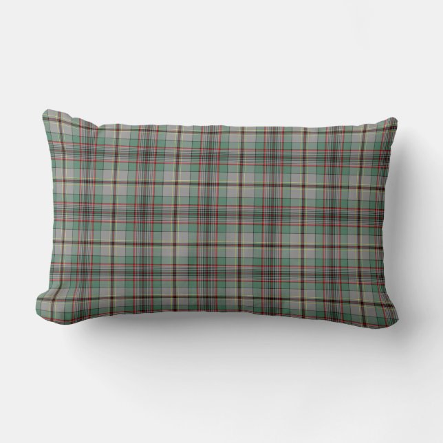 Grijs en groene Clan Craig Schotse plaid Kussen (Voorkant)