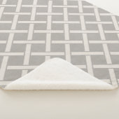 Grijs en Ivoor rooster | Moderne boerderij Sherpa Deken (3/4)