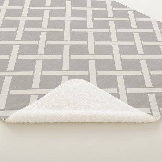 Grijs en Ivoor rooster | Moderne boerderij Sherpa Deken (3/4)