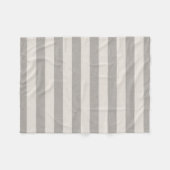 Grijs en Ivoor Stripes | Moderne boerderij Decor Fleece Deken (Voorkant (Horizontaal))