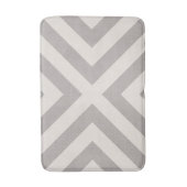 Grijs en Ivoor X Chevron | Moderne boerderij Badmat (Voorkant Verticaal)