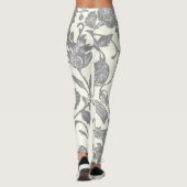 Grijs en Ivory Boho Floral Leggings (Achterkant)