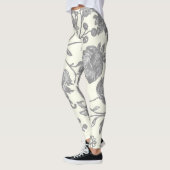Grijs en Ivory Boho Floral Leggings (Links)