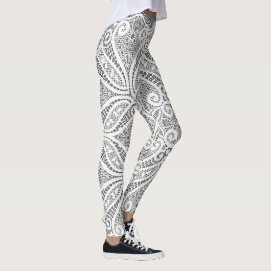 Grijs en kant leggings (Rechts)