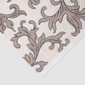 Grijs en koraal bloemenweefsel papier (Detail)