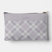 Grijs en lavendel geruit met naam etui (Achterkant)