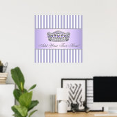 Grijs en lavendel paarse prinses poster (Thuiskantoor)