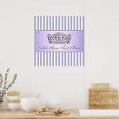 Grijs en lavendel paarse prinses poster (Keuken)