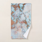 Grijs en lichtblauw marmeren steen bad handdoek (Handdoek)