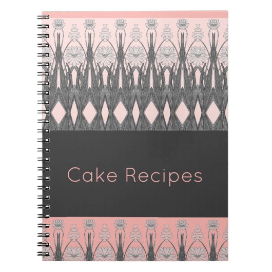 Grijs en lichtroze kunsty notitieboek (Voorkant)