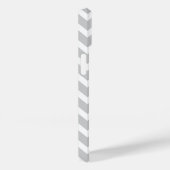 Grijs en Lila Chevron Aangepast monogram Case-Mate iPhone Case (Achterkant / Rechts)