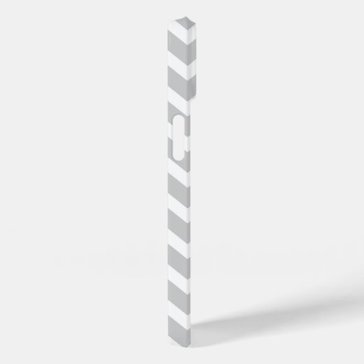 Grijs en Lila Chevron Aangepast monogram Case-Mate iPhone Case (Achterkant / Rechts)