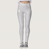 Grijs en Lila Mandala Patroon Leggings (Voorkant)