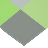 Grijs en lime groene vierkanten korte tafelloper (Hoek)