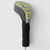 Grijs en Limoen Golfheadcover (Schuin)