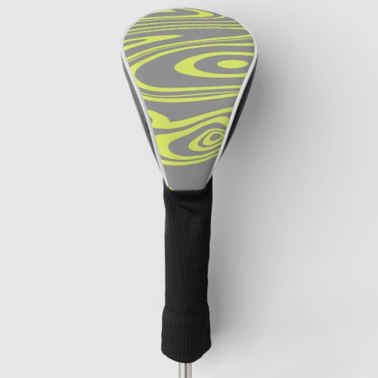 Grijs en Limoen Golfheadcover (Voorkant)