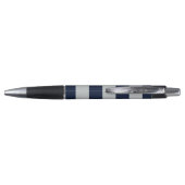 Grijs en marineblauw Striped Monogram gepersonalis Pen (Achterkant)