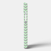 Grijs en Mint Chevron Case-Mate iPhone Case (Achterkant / Links)