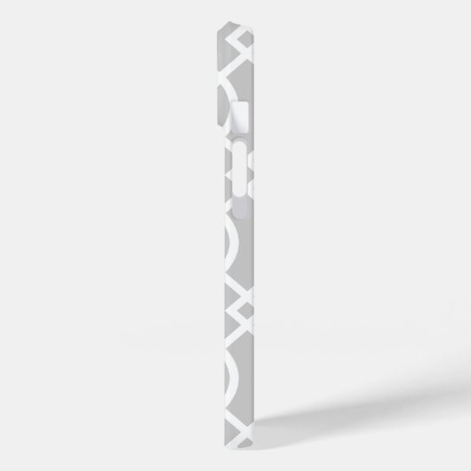 Grijs en Mint Modern Trellis Custom Monogram Case-Mate iPhone Case (Achterkant / Links)