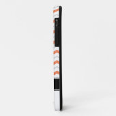Grijs en Oranje Chevron Monogram iPhone 5 Hoesje (Achterkant/links)