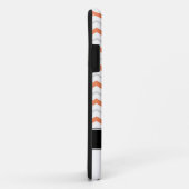 Grijs en Oranje Chevron Monogram iPhone 5 Hoesje (Achterkant/rechts)