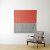 Grijs en oranje geschilderde wand wandkleed (In situ)