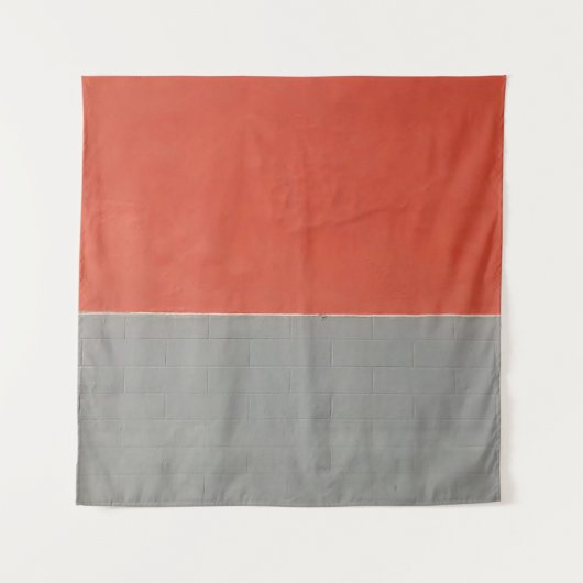 Grijs en oranje geschilderde wand wandkleed (Voorkant)