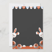 Grijs en oranje moderne bingonacht uitnodiging (Achterkant)