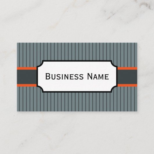 Grijs en Oranje Visitekaartje (Voorkant)