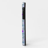 Grijs en paars bloemen patroon Case-Mate iPhone case (Achterkant/links)