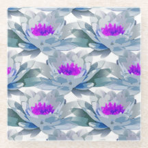 Grijs en paars bloemen patroon