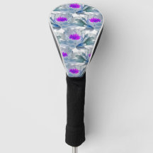 Grijs en paars bloemen patroon
