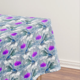 Grijs en paars bloemen patroon tafelkleed