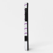 Grijs en Paars Chevron Monogram iPhone 5 Hoesje (Achterkant/links)