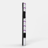 Grijs en Paars Chevron Monogram iPhone 5 Hoesje (Achterkant/rechts)