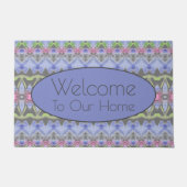 Grijs en Paarse patroon Deurmat (Voorkant)