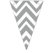 Grijs en pastel Roze Chevron Nautisch Baby shower Vlaggetjes (Tweede vlag)