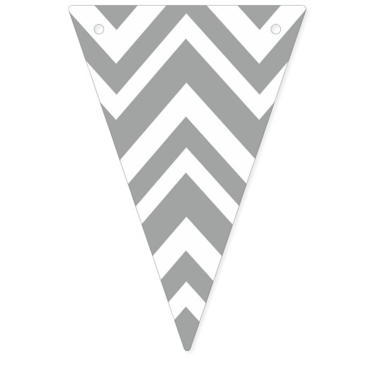Grijs en pastel Roze Chevron Nautisch Baby shower Vlaggetjes (Tweede vlag)
