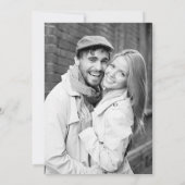 Grijs en perziktypografie en foto op de achterkant save the date (Achterkant)