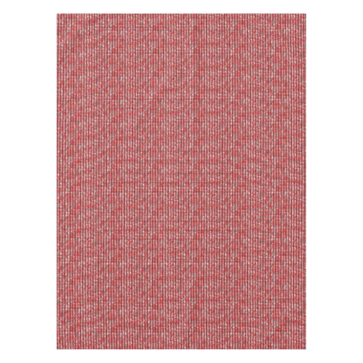 Grijs en rode blokken tafelkleed (Voorkant)