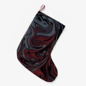 Grijs en rood abstract schilderij kleine kerstsok (Voorkant (Hangend))