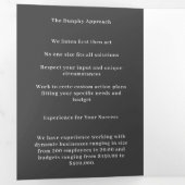 Grijs en Rood Bedrijf Tri Fold Brochure Drieluik Kaart (Binnenzijde eerst)