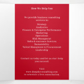 Grijs en Rood Bedrijf Tri Fold Brochure Drieluik Kaart (Binnenkant midden)