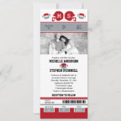 Grijs en rood Football Trouwen Kaart (Voorkant)