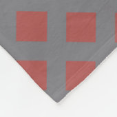 Grijs en Rood Gecontroleerd Fleece Deken (Hoek)
