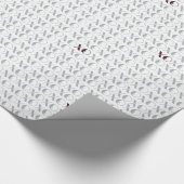 Grijs en Rood XOXO Cadeaupapier (Hoek)