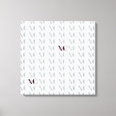 Grijs en Rood XOXO Canvas Afdruk (Voorkant)